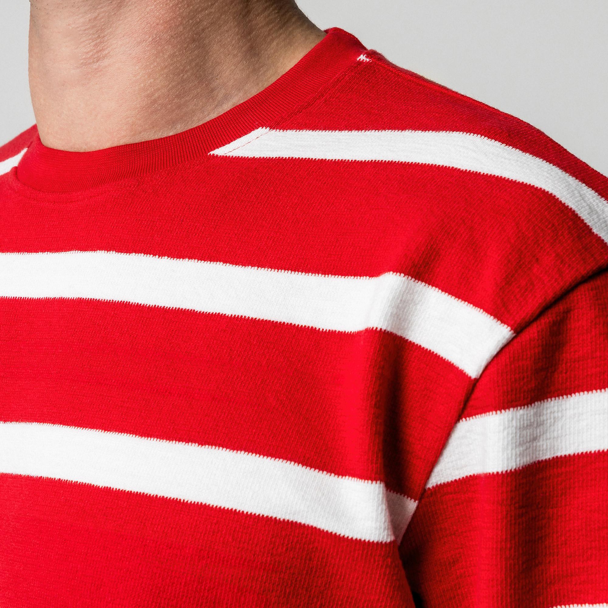 Manor Man Langarm Gestreiftes T-Shirt  