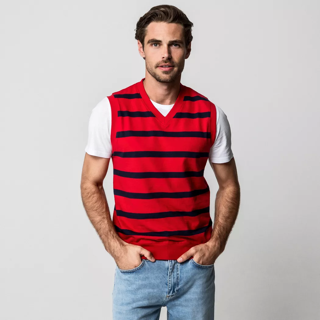 Manor Man - T-Shirt, für Herren, Rot, Größe L