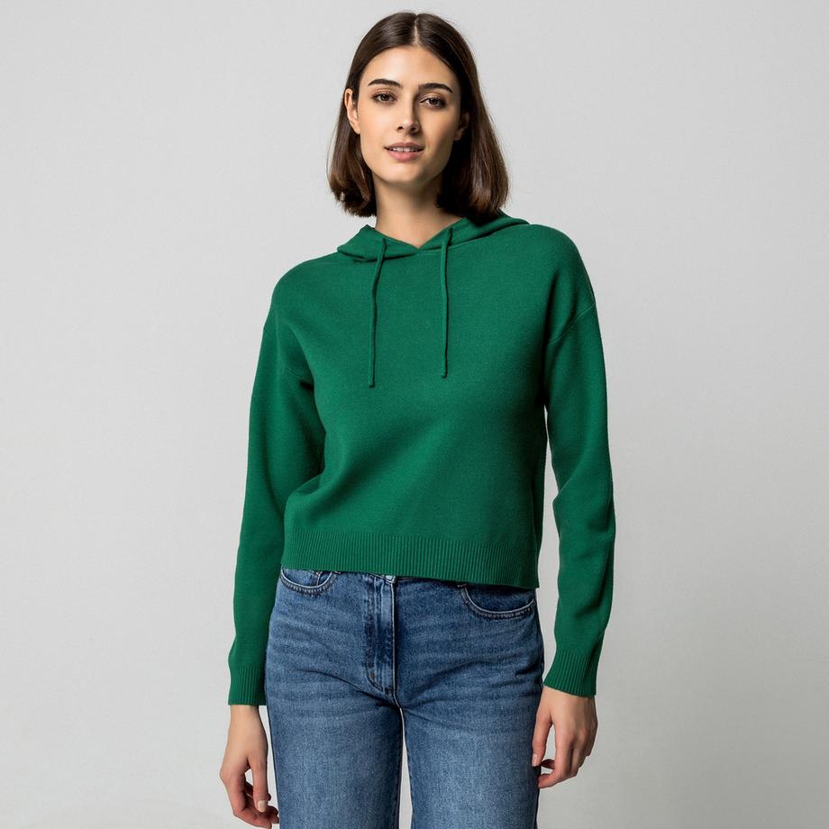 Manor Woman Maglione con Cappuccio a Righe  