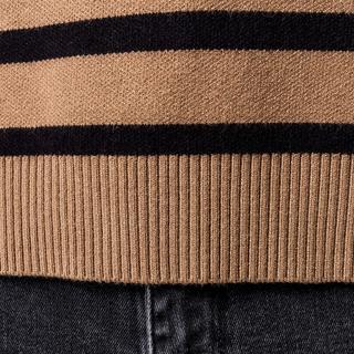 Manor Woman Gestreifter Feinstrick Kapuzenpullover  