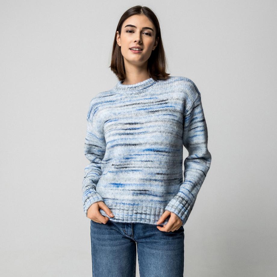 Manor Woman Pull rayé coupe droite  