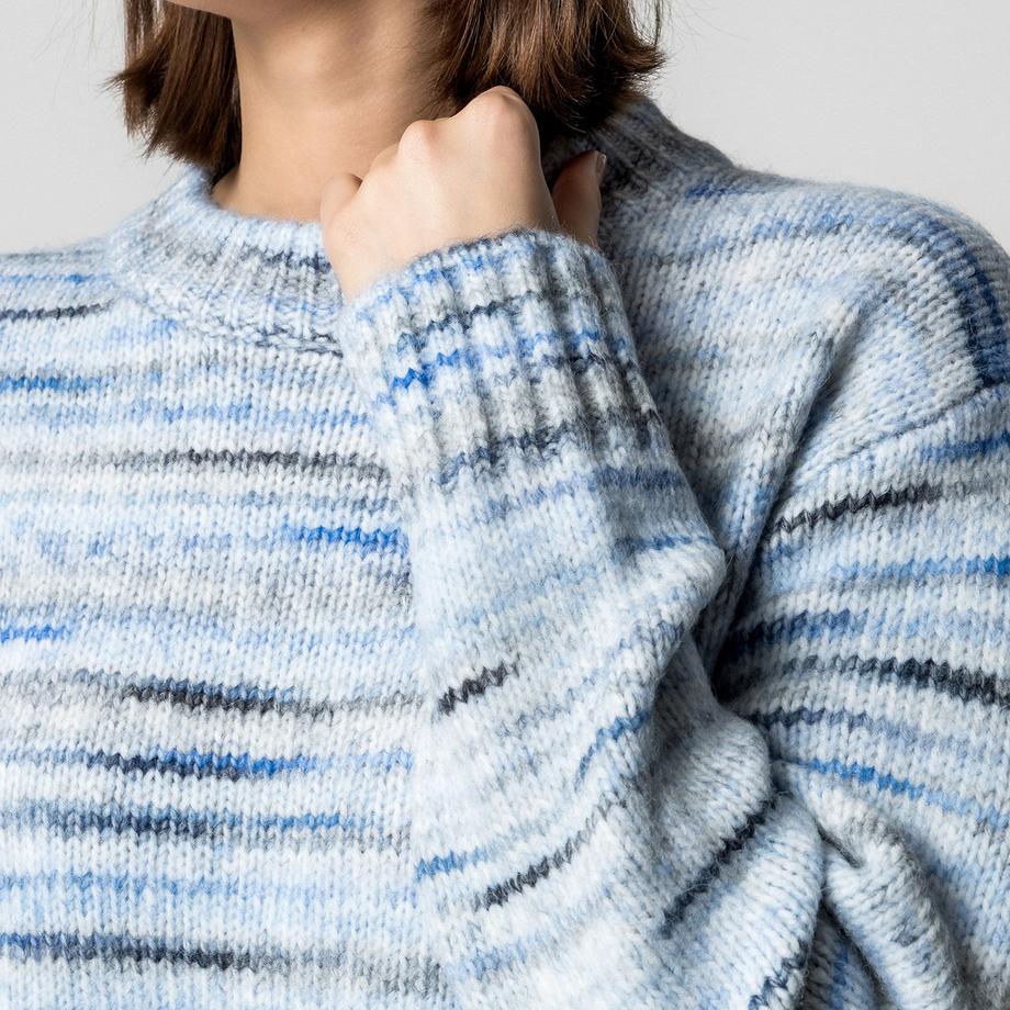 Manor Woman Pull rayé coupe droite  