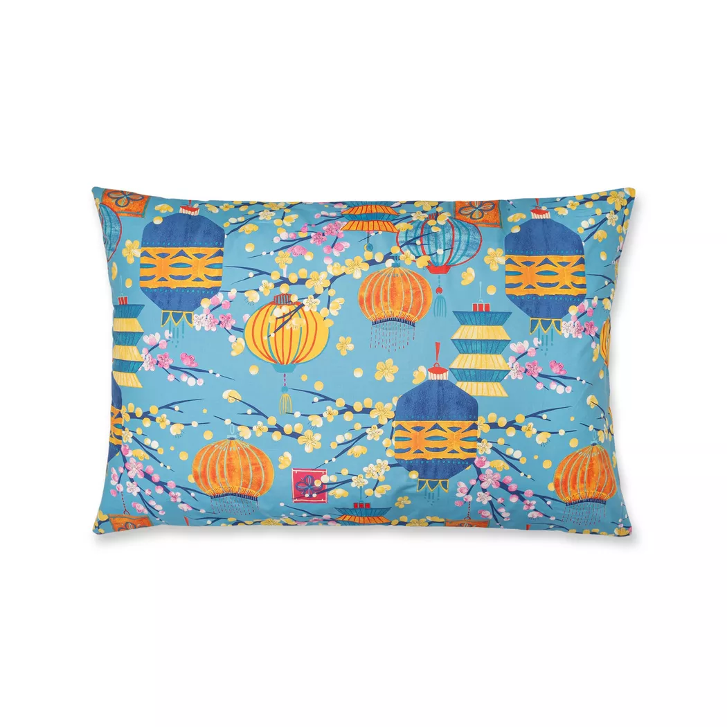 Bassetti Kyoto Cushion Cover Turquoise Blue 65x100 cm