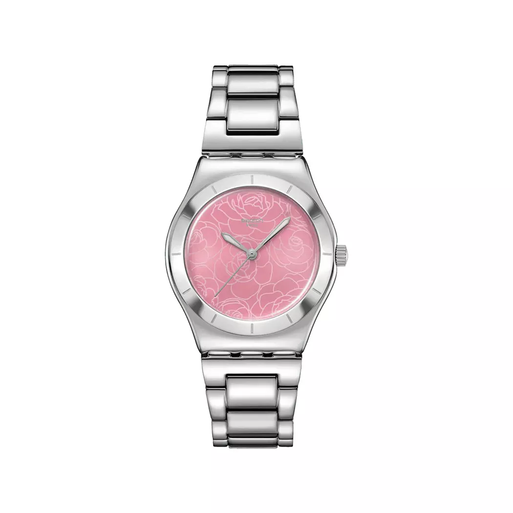 Swatch - Analoguhr, Petal Charm, 33mm, Silber