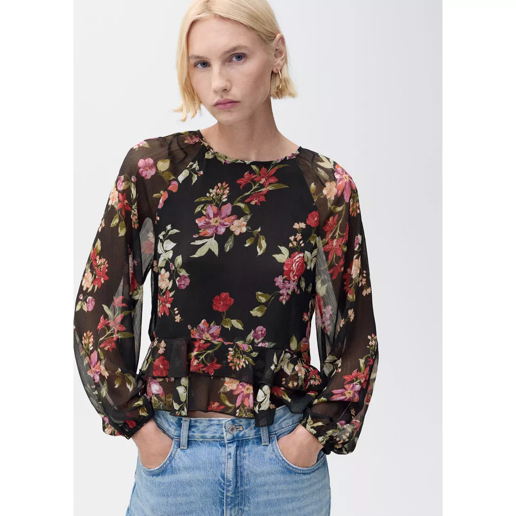 Mango - Bluse, für Damen, Black, Größe XS 3