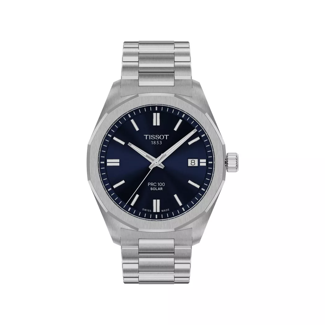Tissot PRC100 Solar Silver Dial Stainless Steel Men's Watch T151.422.11.031.00 silver  male 2