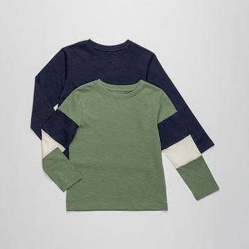 Lot de 2 T-shirts, manches longues