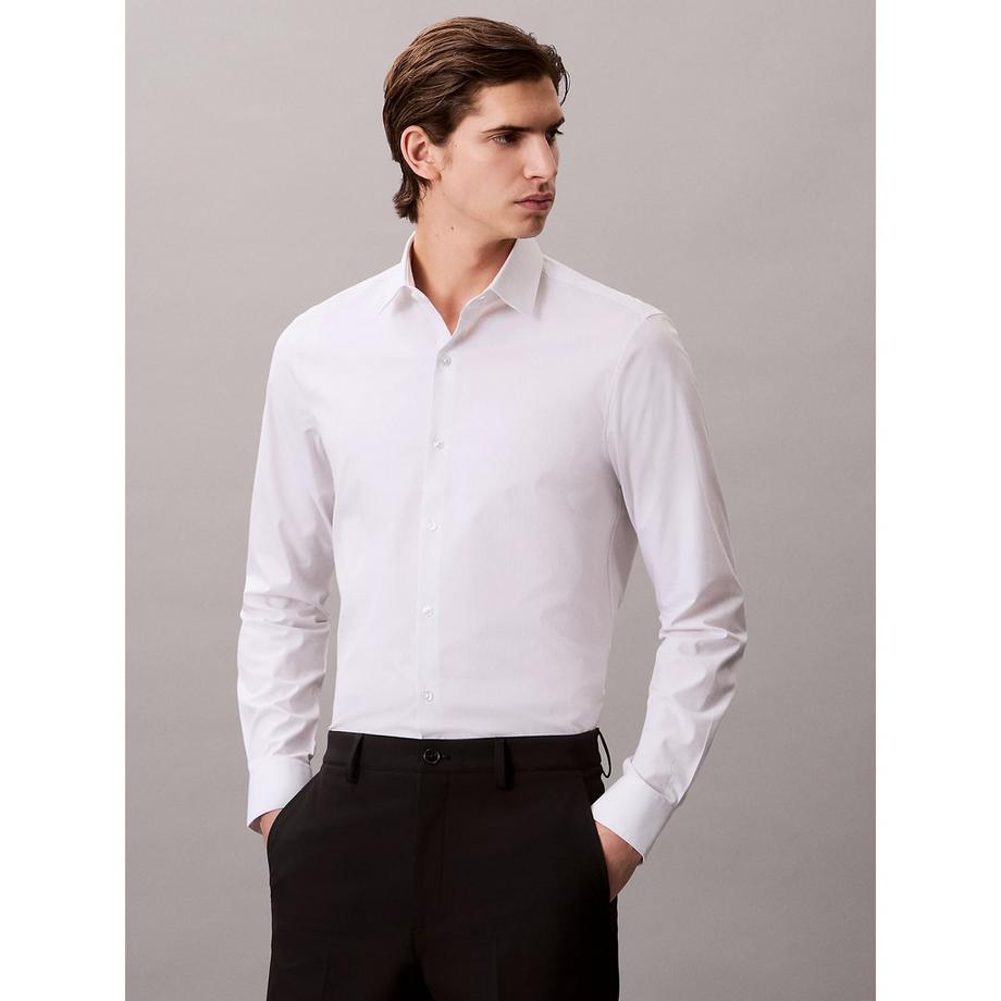 CALVIN KLEIN Hemden Gestreiftes Slim Fit Langarmhemd  