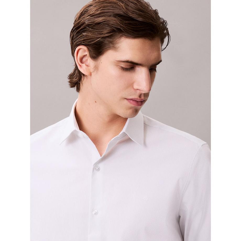 CALVIN KLEIN Hemden Gestreiftes Slim Fit Langarmhemd  