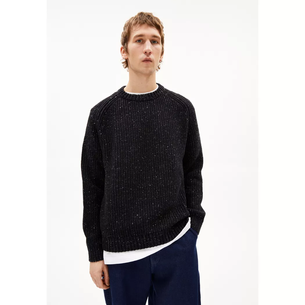 ARMEDANGELS Troyer Pullover FAABES schwarz   XL herren