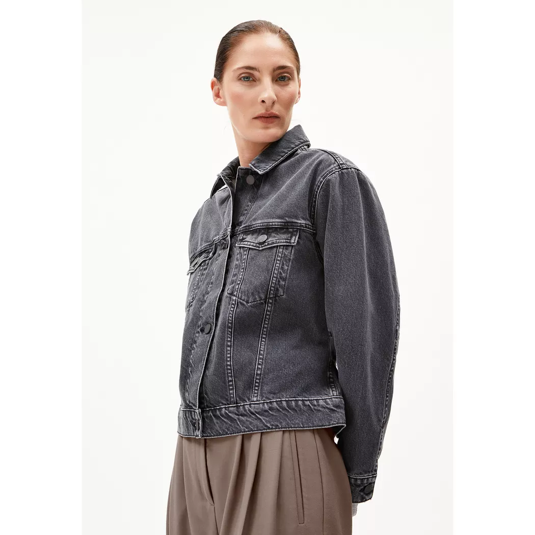 ARMEDANGELS - Kurze Jeansjacke, für Damen, Anthrazit, Größe XS