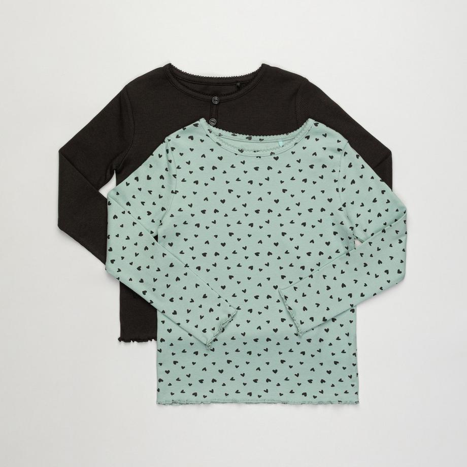 T-shirt, maniche lunghe, 2-pack
