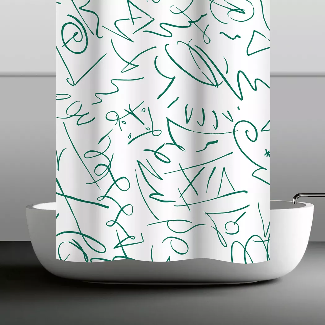 Manor Shower Curtain Green 200x180cm