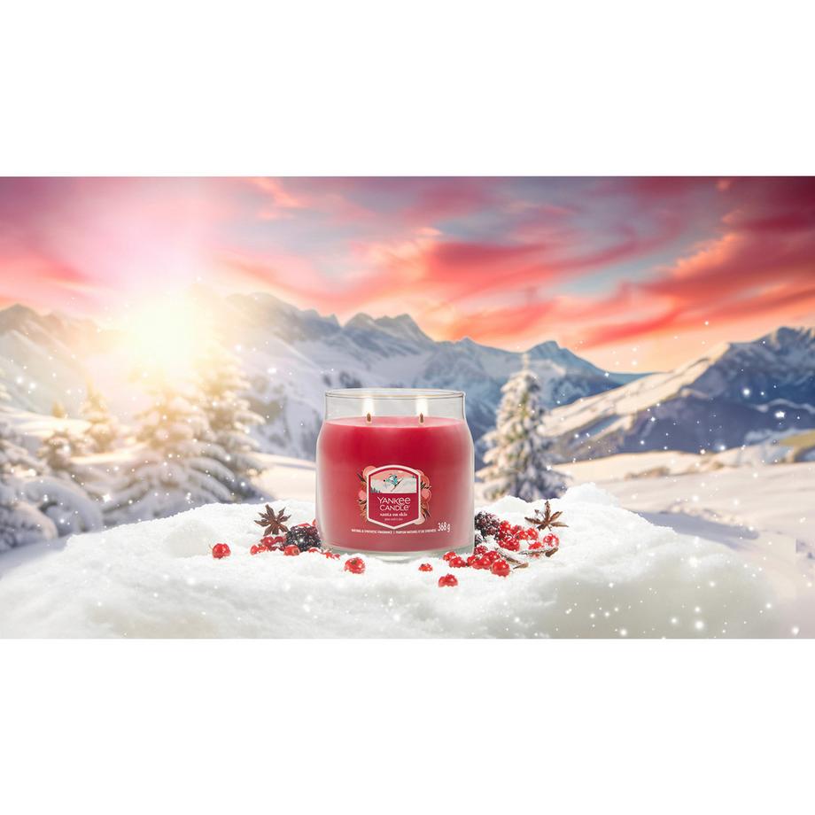 Yankee Candle Signature Bougie parfumée en verre Santa on Skis 