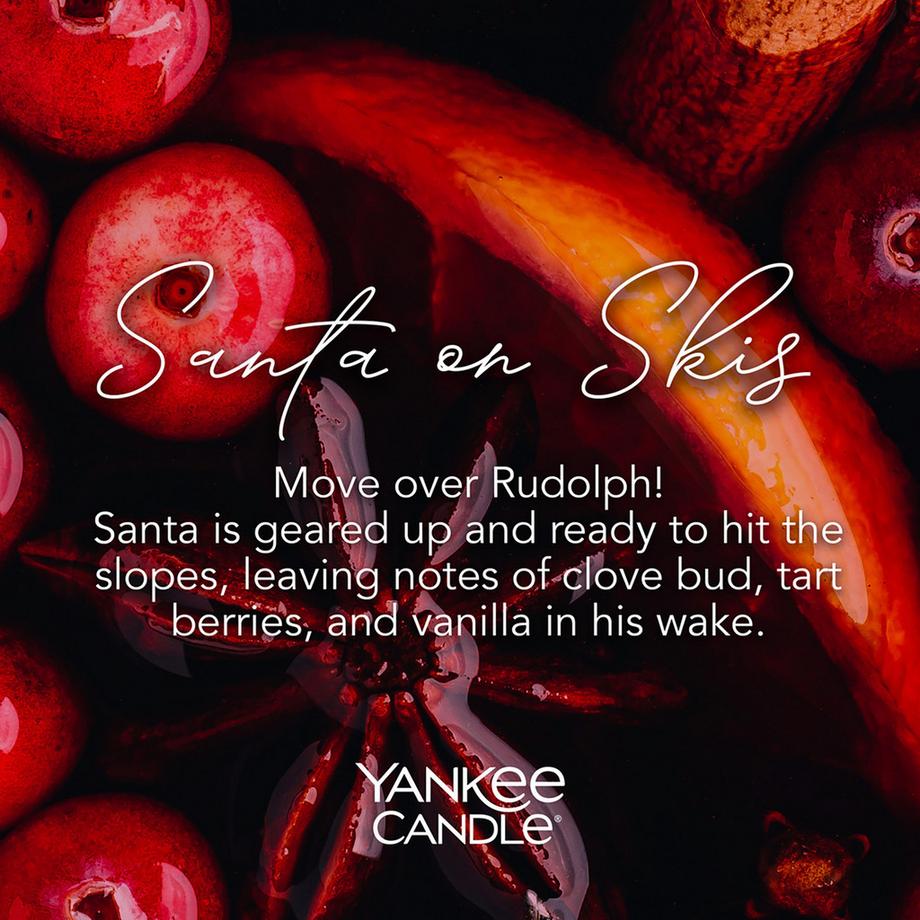 Yankee Candle Signature Bougie parfumée en verre Santa on Skis 