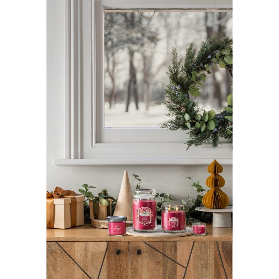 Yankee Candle Signature Bougie parfumée en verre Santa on Skis 