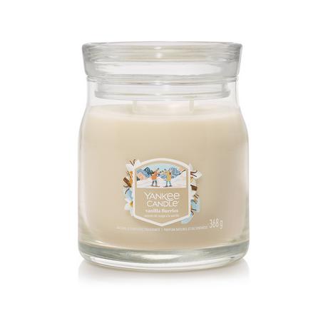 Yankee Candle Signature Bougie parfumée en verre Vanilla Flurries 