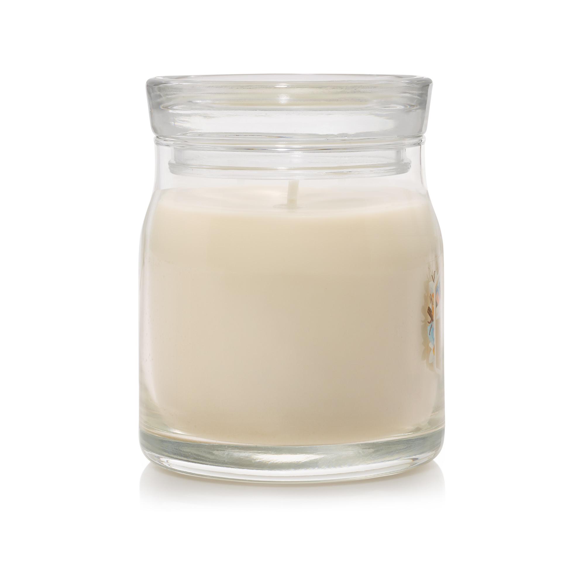 Yankee Candle Signature Bougie parfumée en verre Vanilla Flurries 