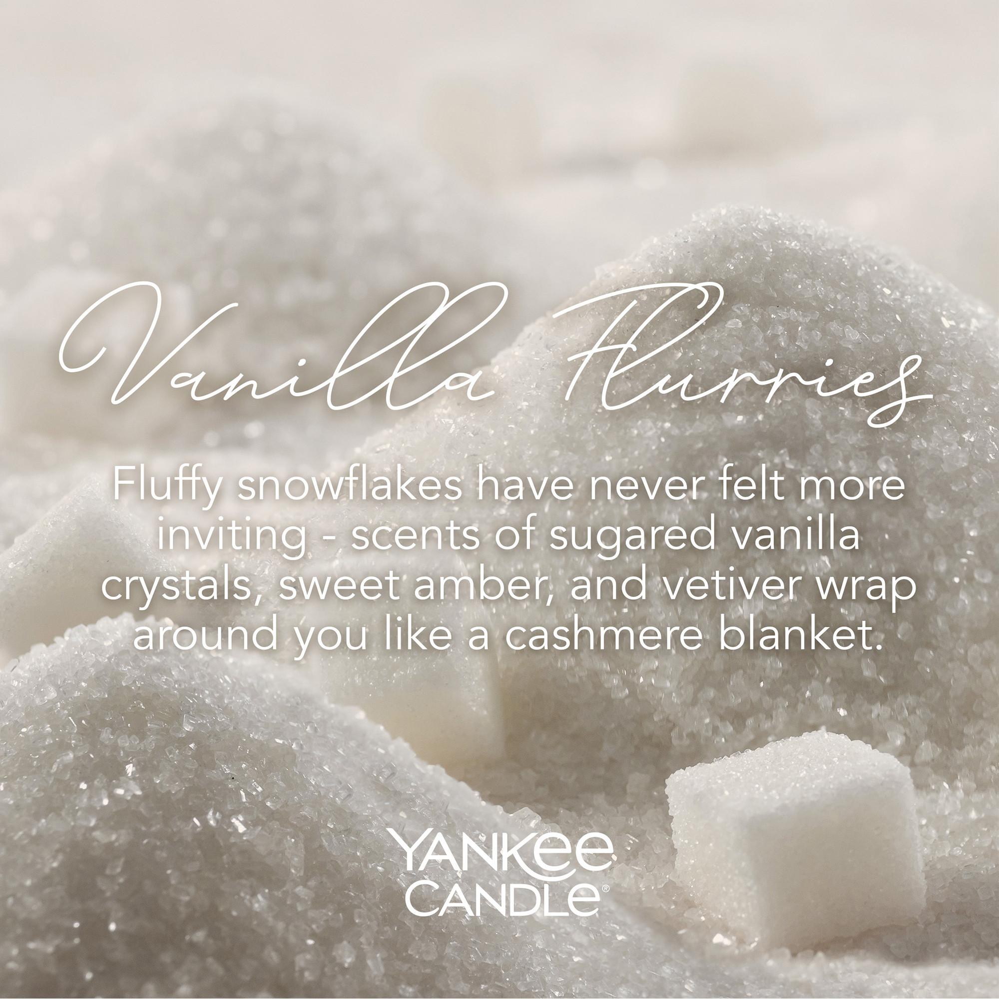 Yankee Candle Signature Bougie parfumée en verre Vanilla Flurries 