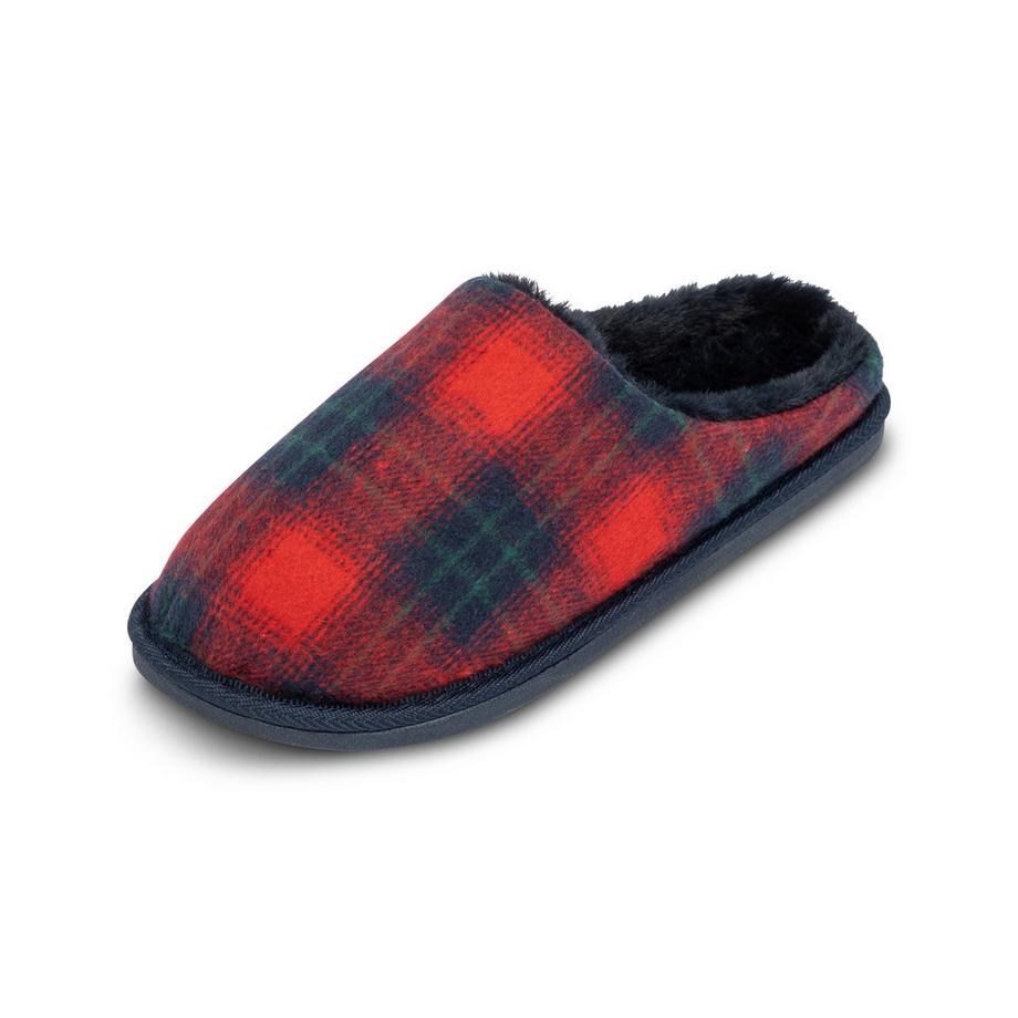 Manor Man Men Xmas Check Slipper Pantofole 