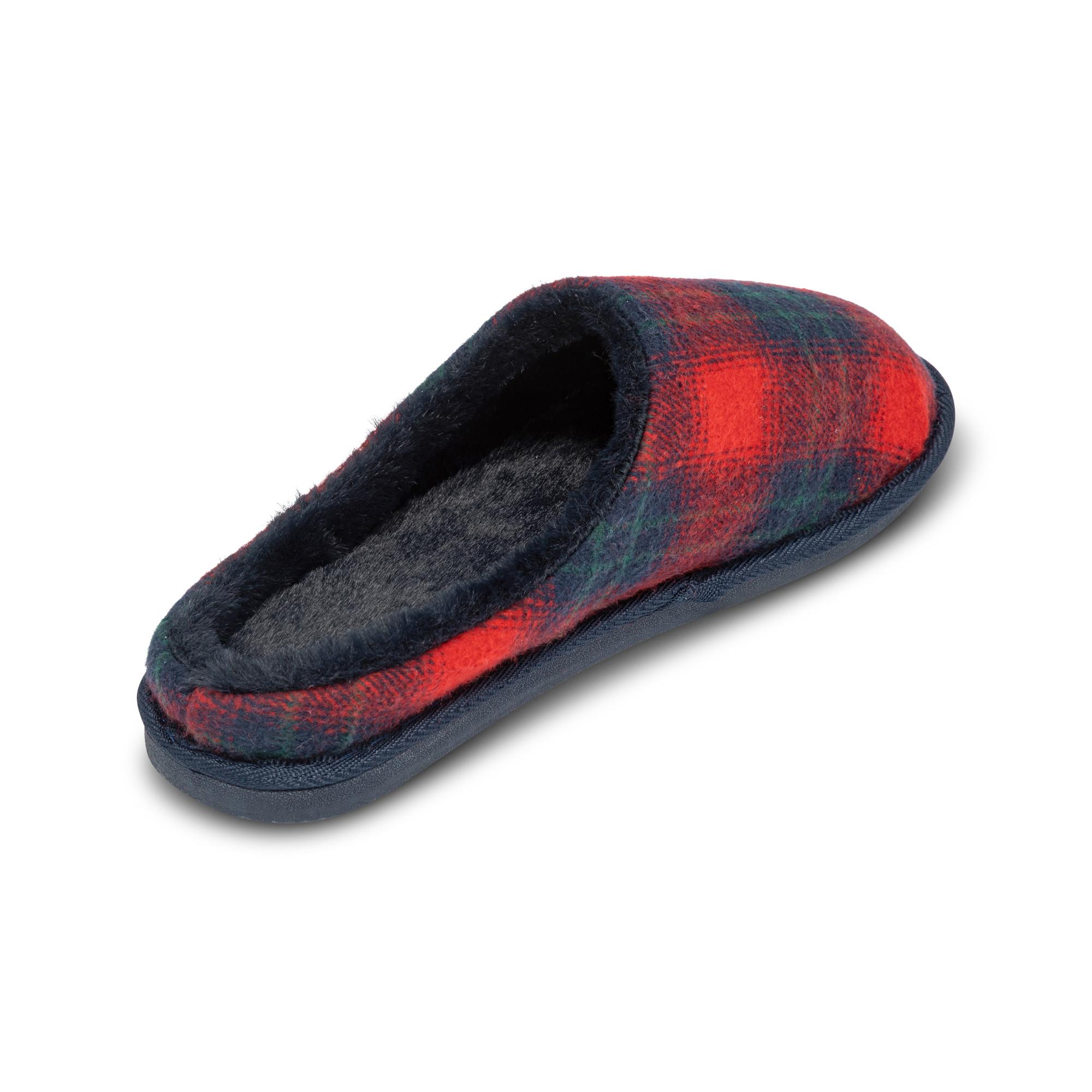 Manor Man Men Xmas Check Slipper Pantofole 