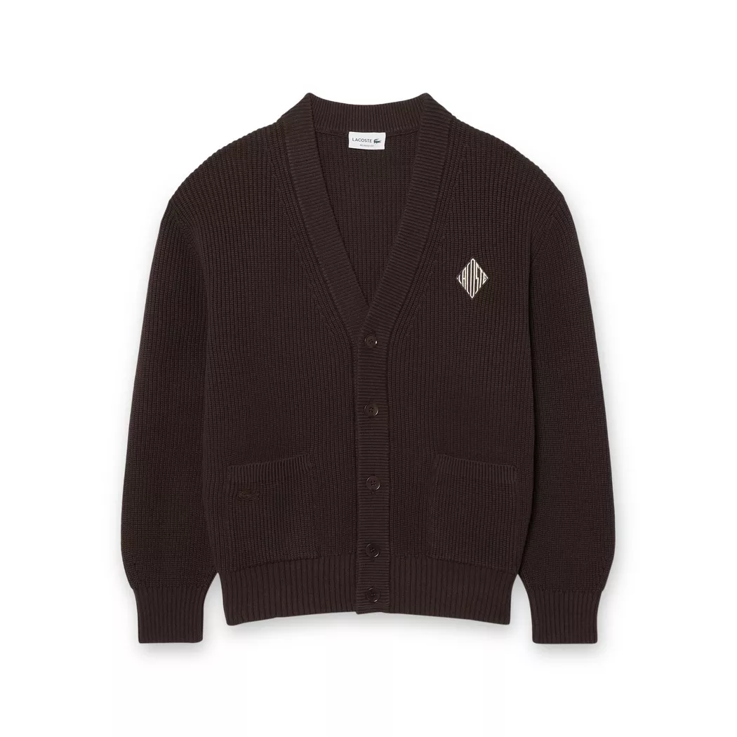 Lacoste - Sweatcardigan, für Herren, Dunkelbraun, Größe XL (T6)