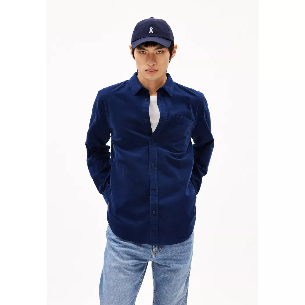 ARMEDANGELS Hemd Regular Fit SAAMY  dunkelblau   L herren