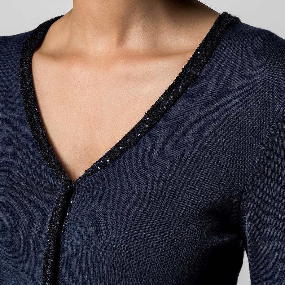 Manor Woman Cardigan Bordure Paillettes  