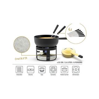 Stöckli Service à fondue au fromage Pilatus Stone Classic 