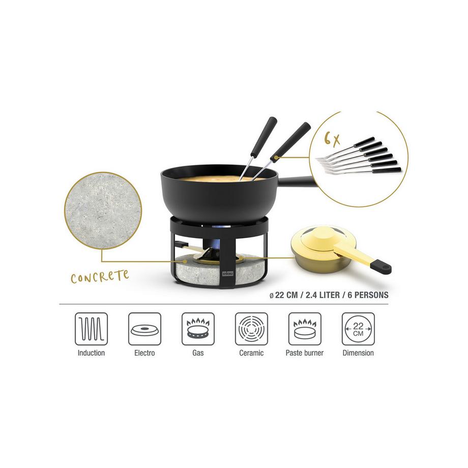 Stöckli Käsefondue-Set Pilatus Stone Classic 