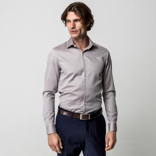CALVIN KLEIN Hemden Kentkragen Slim Fit Gemustertes Langarmhemd  