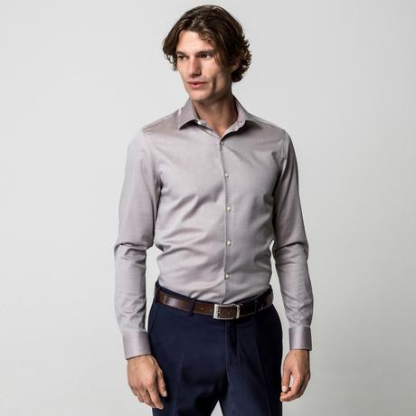CALVIN KLEIN Hemden Kentkragen Slim Fit Gemustertes Langarmhemd  