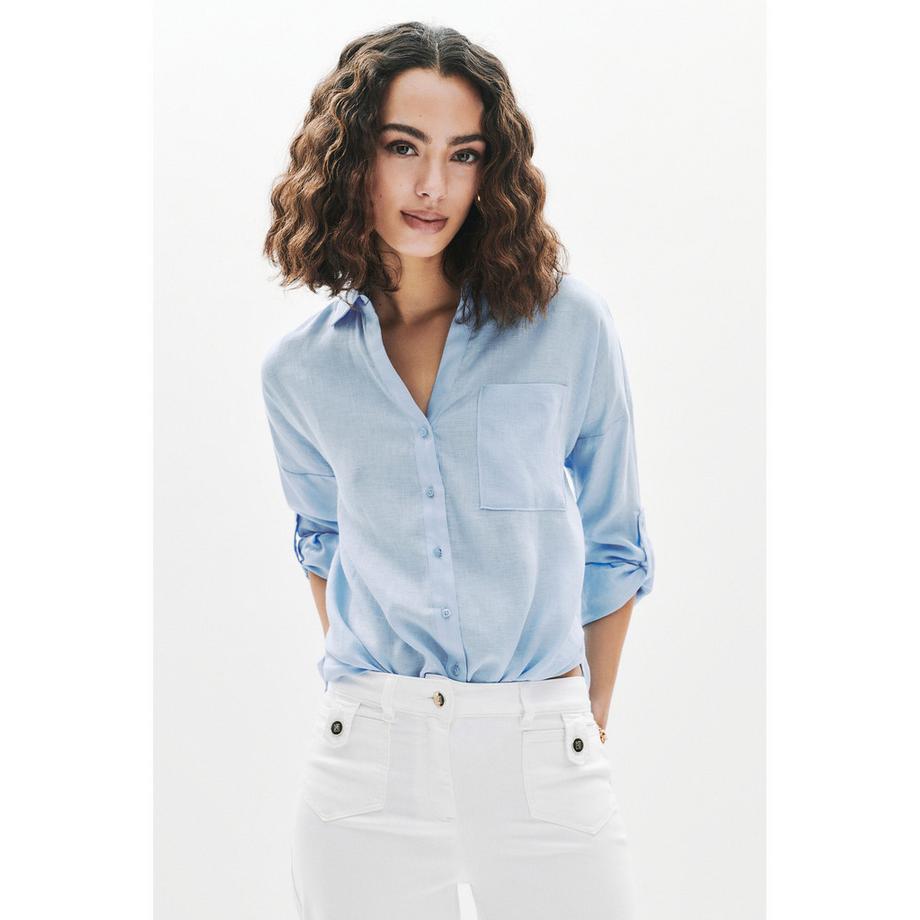 Caroll Langarmhemd mit Brusttasche  