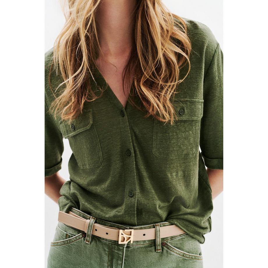 Caroll Kurzarm Button Up T-Shirt  