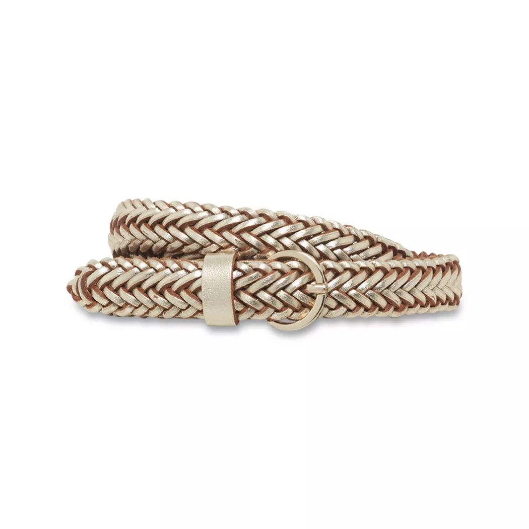 Caroll Braided Belt Womens Gold Velvet Onesize
