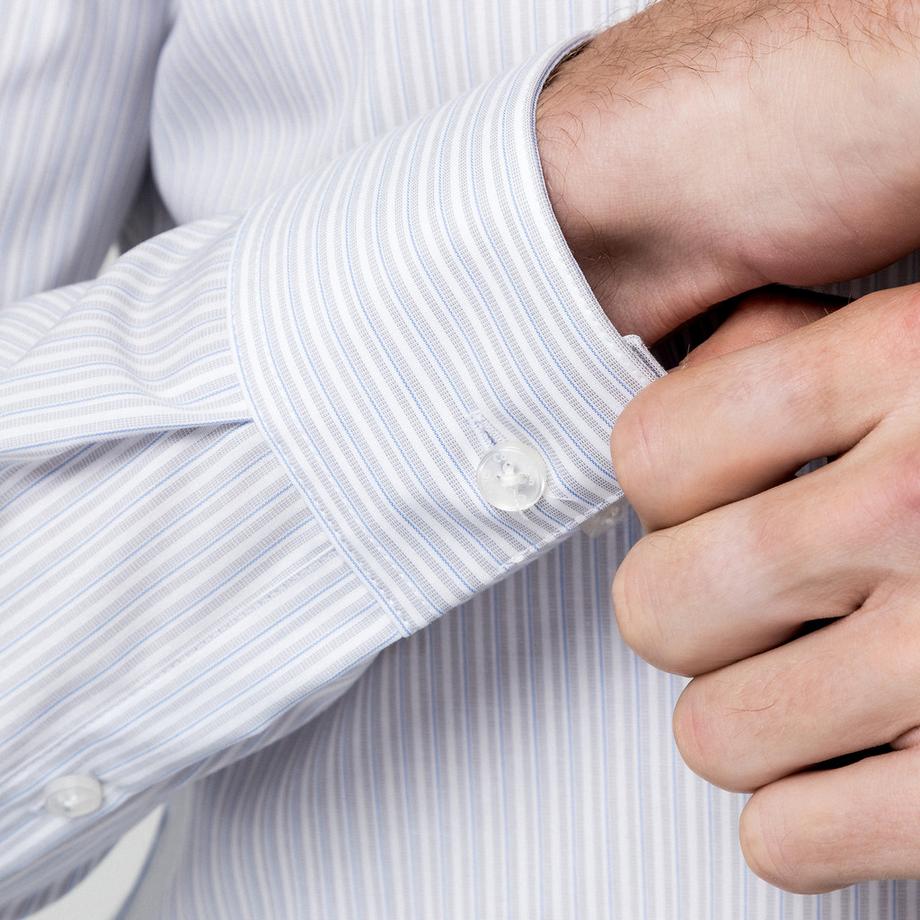 CALVIN KLEIN Hemden Herren Gestreiftes Langarm Kentkragen Hemd  