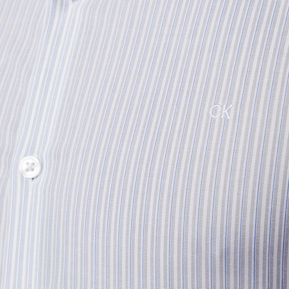 CALVIN KLEIN Hemden Herren Gestreiftes Langarm Kentkragen Hemd  