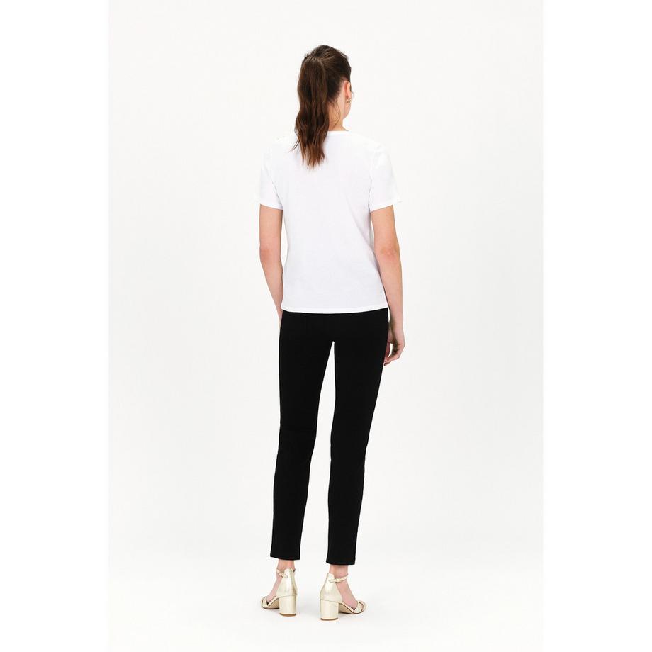 Caroll V-Ausschnitt Kurzarm T-Shirt mit Zierknöpfen  