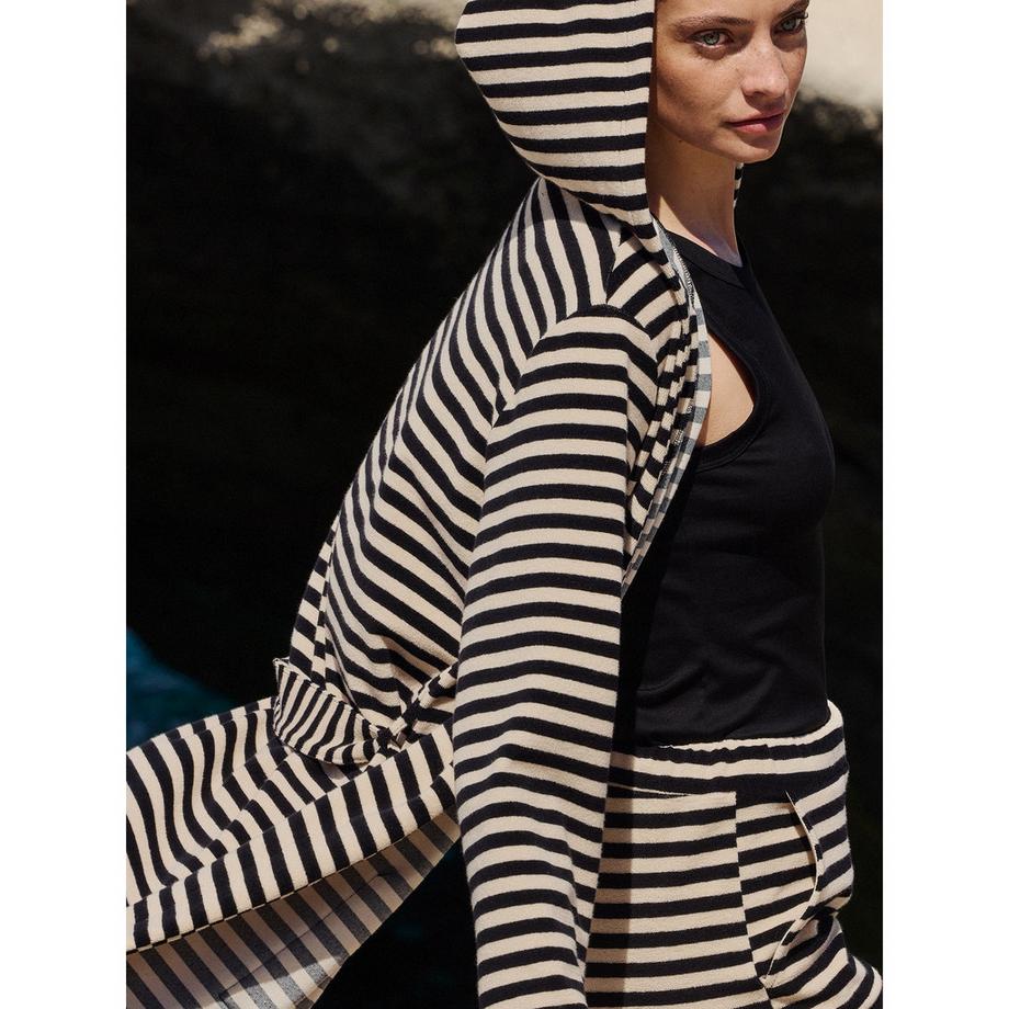 CALIDA Gestreifter Kimono mit Kapuze  