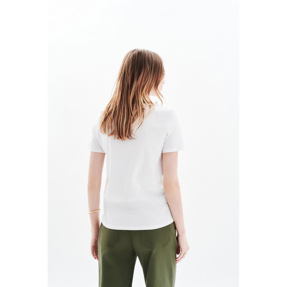 Caroll Kurzarm T-Shirt mit Schulterknöpfen  