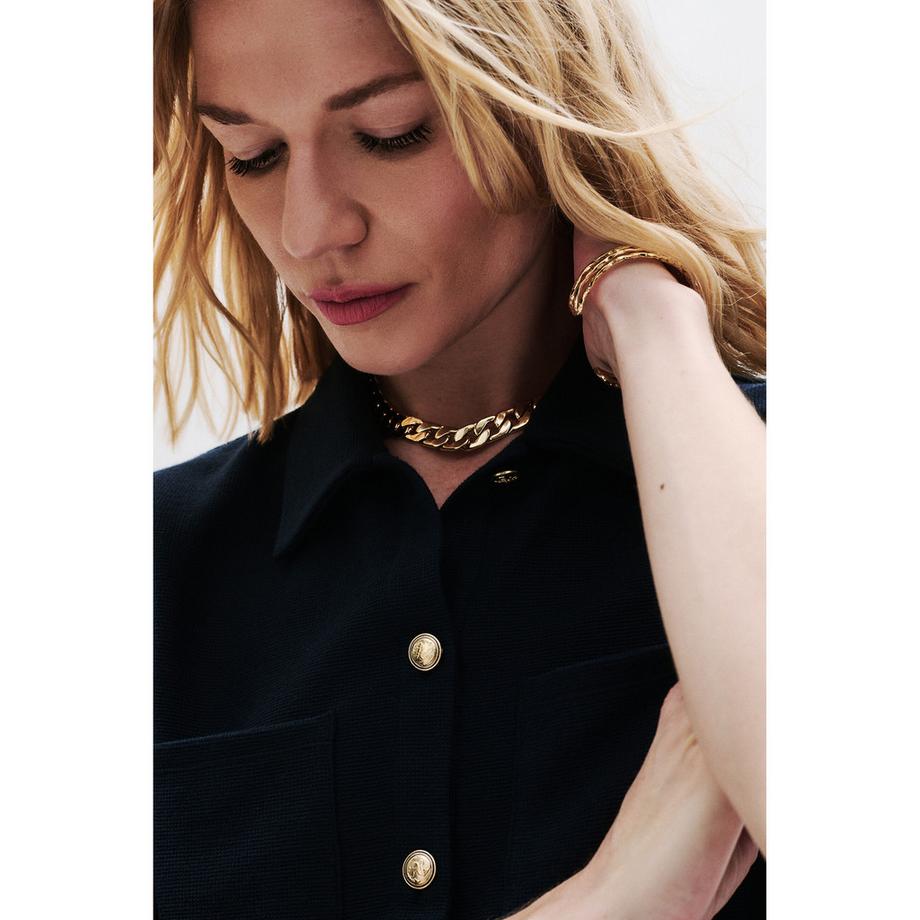 Caroll T-shirt Boutonné à Manches Courtes avec Poches  