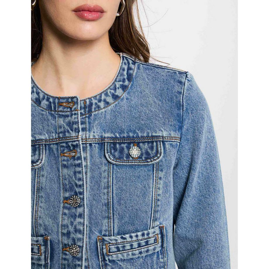 MORGAN Veste en Jean Coupe Cintrée  