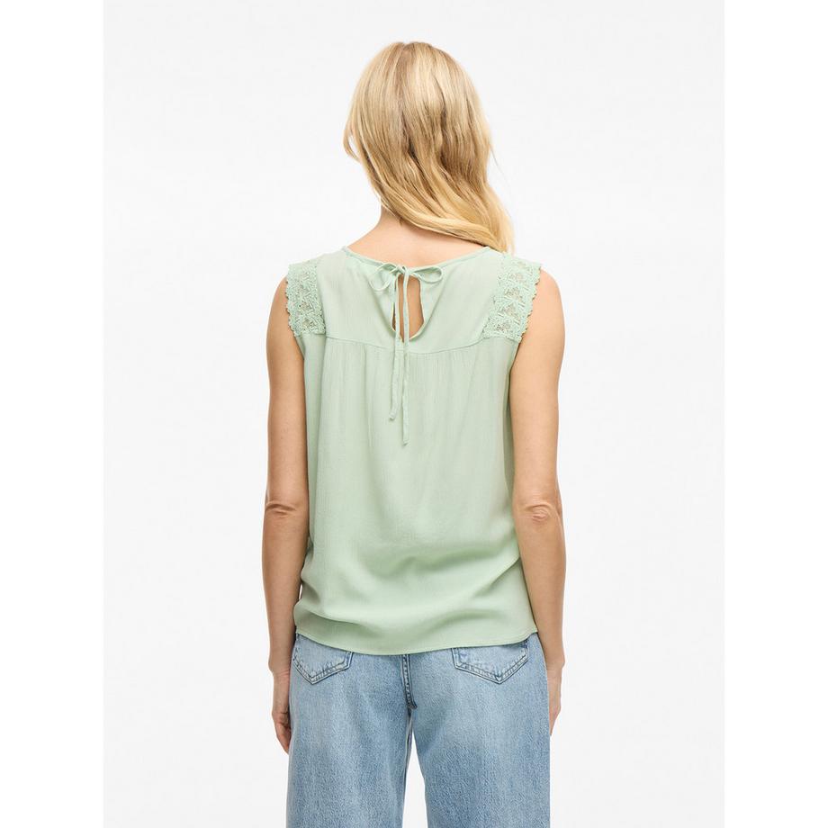 VILA Camicetta senza maniche con dettagli in pizzo  