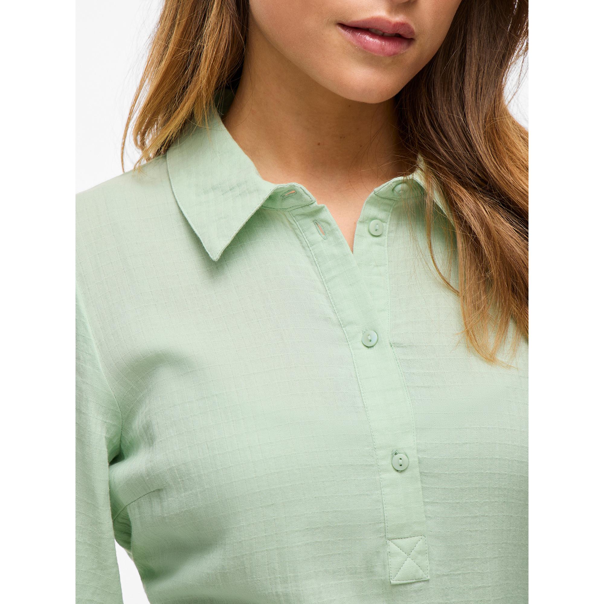 VILA Abito Camicia con Cintura Annodabile  