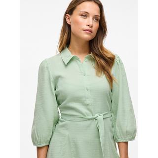 VILA Abito Camicia con Cintura Annodabile  