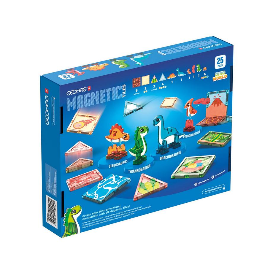 Geomag  Magnetic Tiles Gems Dino World, 25 Teile 