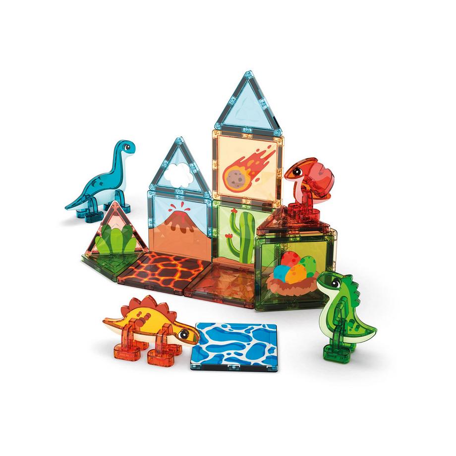 Geomag  Magnetic Tiles Gems Dino World, 25 Teile 