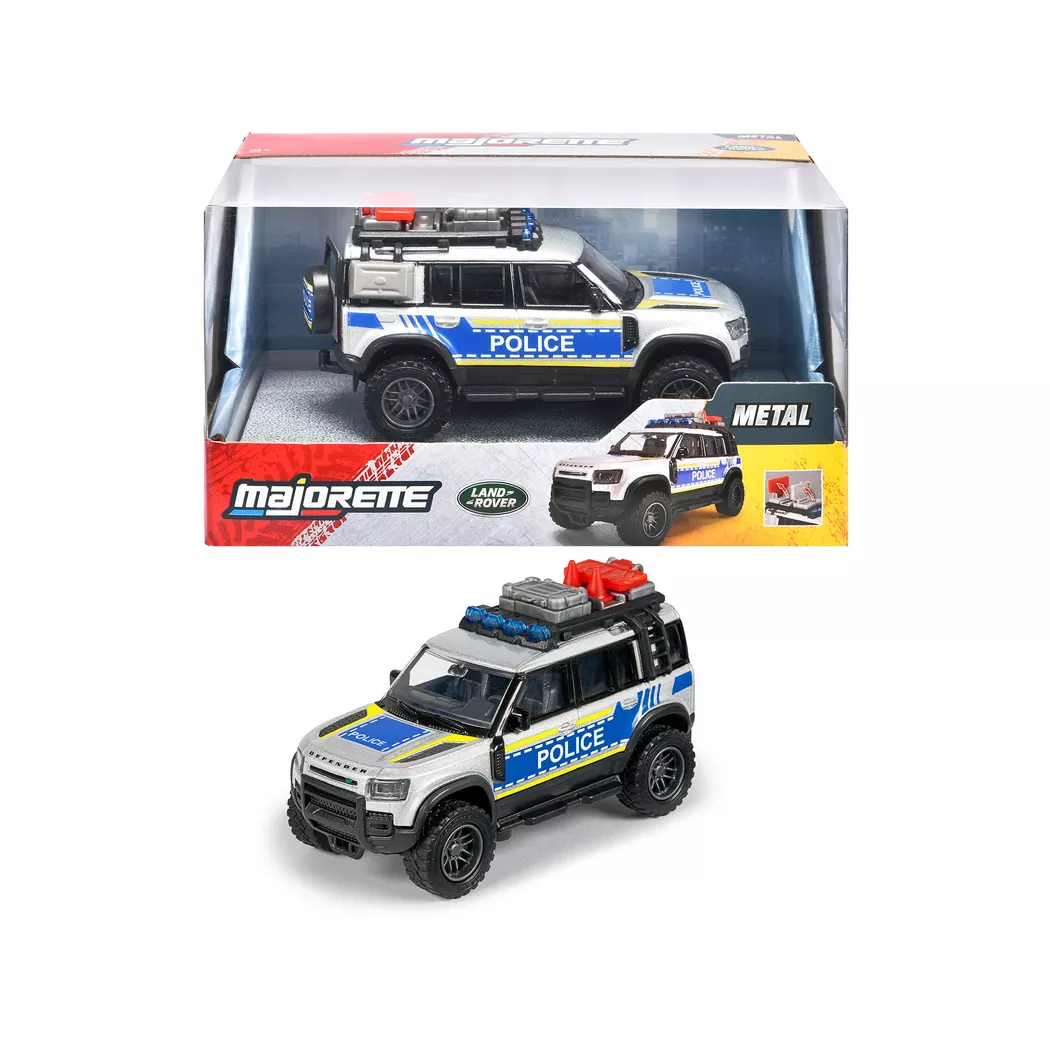 Majorette - Land Rover Defender 90 Police, Multicolor