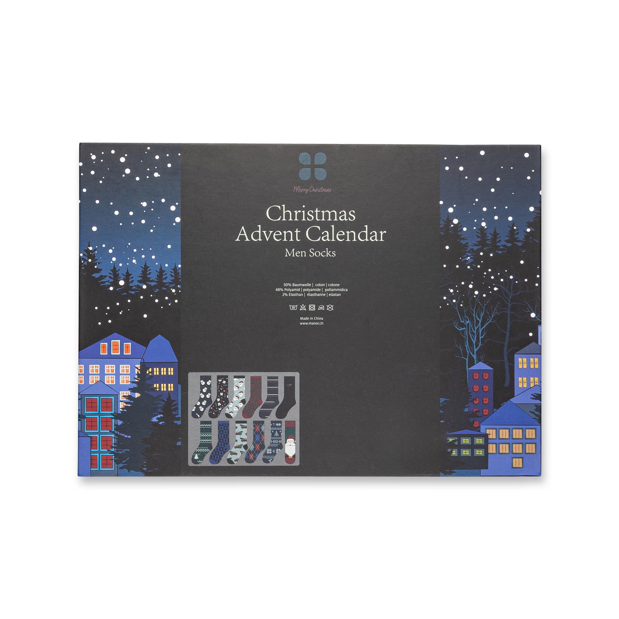 Manor Man Men Advent Calendar Chaussettes de Noël  