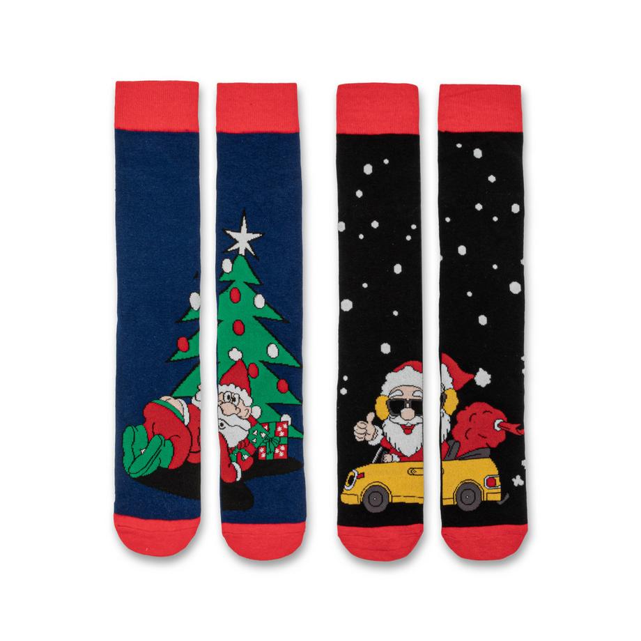 Manor Man Men Funny Xmas Socks 2P  